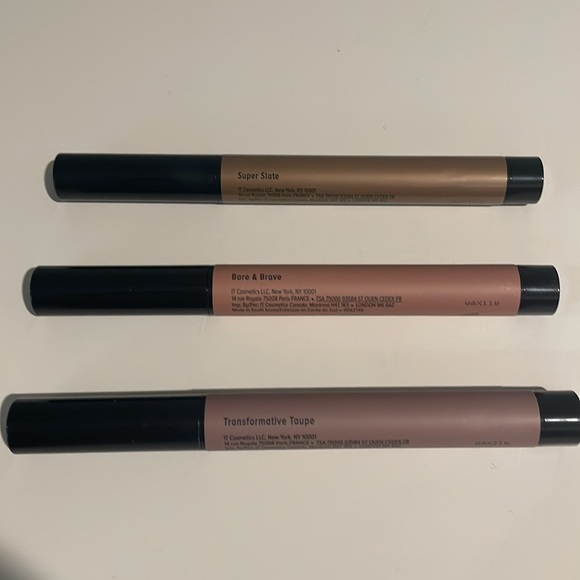 IT Cosmetics Superhero No-Tug Shadow Stick Set - Taupe, Bare, slate includes box - Picture 2 of 6